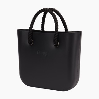 O bag Mini Чорна з короткими ручками-канатами O bag Mini Чорна з короткими ручками-канатами