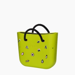O bag Classic o charms Лайм з короткими ручками-канатами