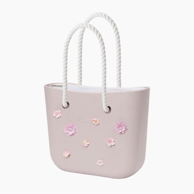 O bag Classic o charms Рожевий дим з довгими ручками-канатами