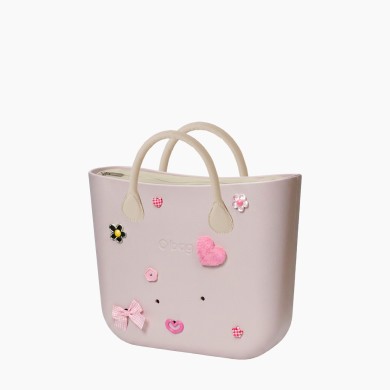 O bag Classic o charms Рожевий дим з короткими ручками екошкіра