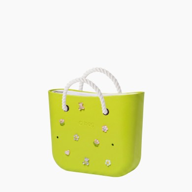 O bag Mini o charms Лайм з короткими ручками-канатами
