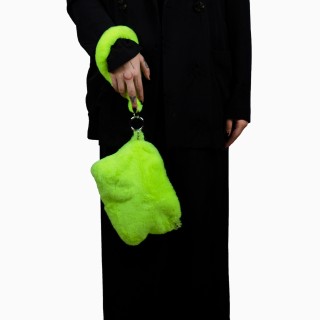 O bag glam Лайм флуо, декоративна ручка