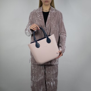 O bag Mini Рожевий дим з короткими ручками tubular