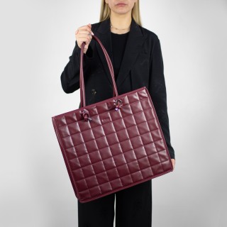 O bag knots наппа з ефектом 3D Бордо