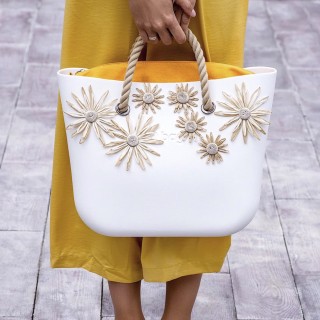 Корпус O bag classic з квітами рафія Лате