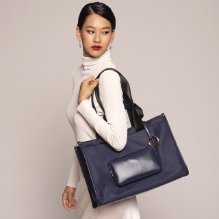 O bag Bon Ton нейлон Темно-синя