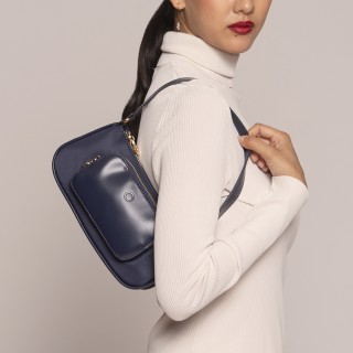 O bag Fusion нейлон Темно-синя