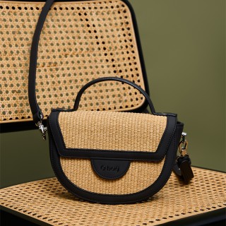 O bag Praga рафія Чорна