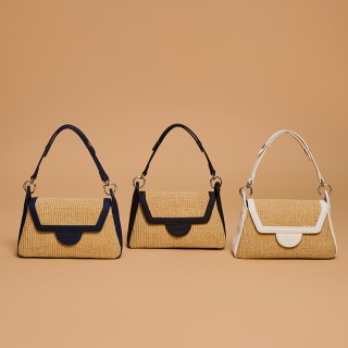 O bag Paris рафія Чорна