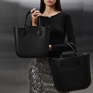 O bag Mini Чорна з короткими ручками tubular