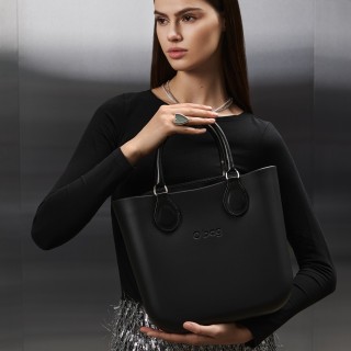 O bag Mini Чорна з короткими ручками tubular