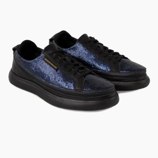 Змінний верх для взуття ACBC SNEAKER GLITTER на блискавці, синій