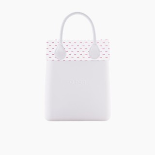 Манжет O chic з орнаментом цукерка Білий / Полуниця