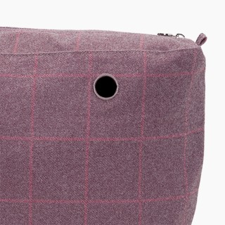 Підкладка O bag classic клітинка фланель Бургунді