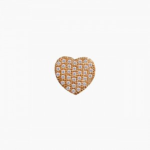 Декоративна підвіска для ремінця O click shift "серце з кристалами" Золото