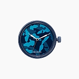 Циферблат O clock Metal Camouflage Темно-синій