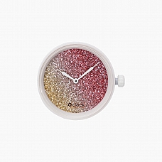 Циферблат O clock Glitter Bicolor Цедра / Корал