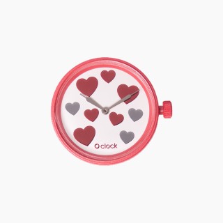 Циферблат O clock Nine Hearts червоний