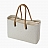 Жіноча сумка O bag beach | корпус лате, підкладка текстиль, короткі ручки-канати