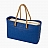 Жіноча сумка O bag beach | корпус сапфір, підкладка текстиль, короткі ручки-канати