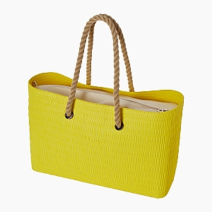 Жіноча сумка O bag beach | корпус фрезія, підкладка текстиль, короткі ручки-канати