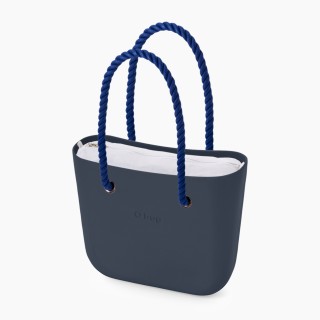 O bag Classic Темно-синя з довгими ручками-канатами