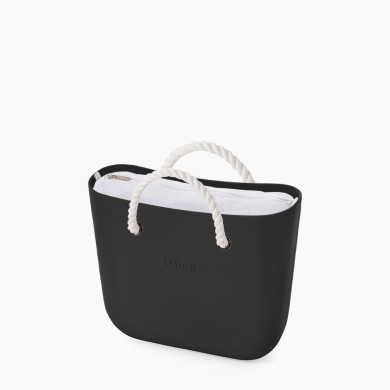O bag Classic Чорна з короткими ручками-канатами O bag Classic Чорна з короткими ручками-канатами