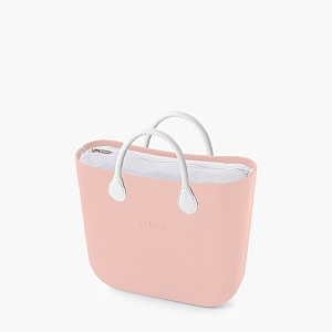 Жіноча сумка O bag classic | корпус рожевий дим, підкладка текстиль, короткі ручки