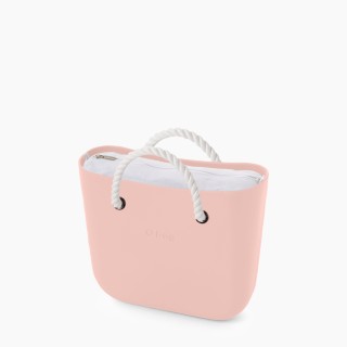O bag Classic Рожевий дим з короткими ручками-канатами