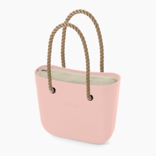 O bag Classic Рожевий дим з довгими ручками-канатами
