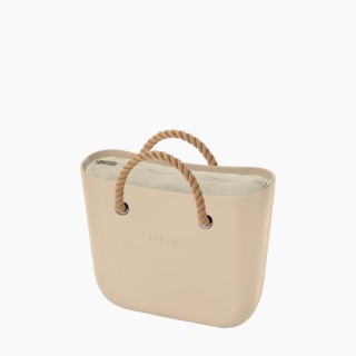O bag Classic Пісок з короткими ручками-канатами