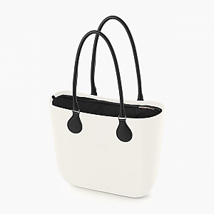 Жіноча сумка O bag classic | корпус лате, підкладка текстиль, довгі ручки tubular