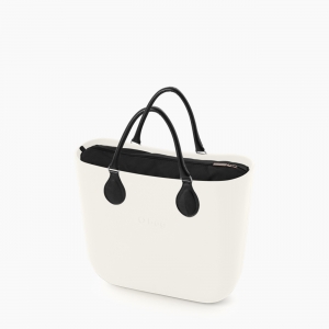 Жіноча сумка O bag classic | корпус лате, підкладка текстиль, короткі ручки tubular
