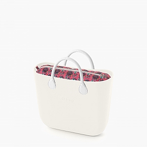 Жіноча сумка O bag classic | корпус лате, підкладка лунапарк, короткі ручки