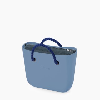 O bag Classic Синя велюр