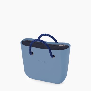 O bag Classic Синя з короткими ручками-канатами