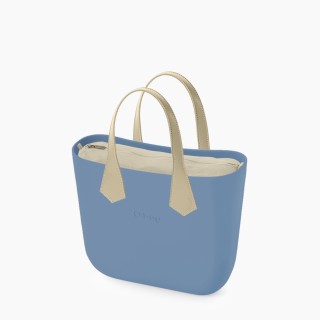 O bag Classic Синя з короткими плоскими ручками