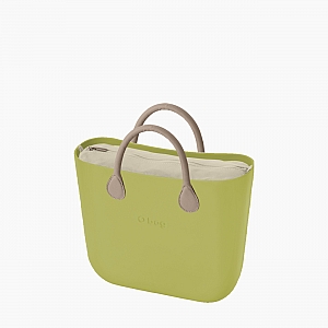 Жіноча сумка O bag classic | корпус авокадо, підкладка текстиль, короткі ручки