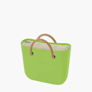 O bag Classic Зелена з короткими ручками-канатами