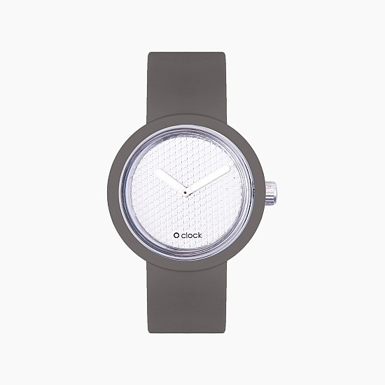 O clock | ремінець графіт, циферблат Pave срібло O clock | ремінець графіт, циферблат Pave срібло