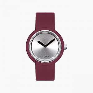 O clock | ремінець пурпурний, циферблат Gold and Silver срібло