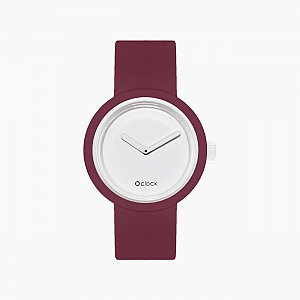 O clock | ремешок пурпурний, циферблат Tone on Tone білий