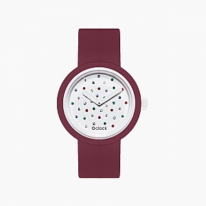 O clock | ремінець пурпурний, циферблат Crystal білий