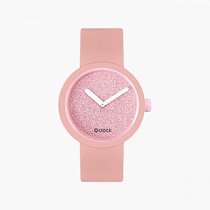 O clock | ремінець пудра, циферблат Glimmer рожевий крем