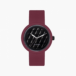 O clock | ремінець пурпурний, циферблат Matelasse графіт