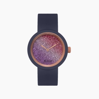 O clock | ремінець океан, циферблат Glitter Bicolor смородина / амарант