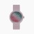 O clock | ремінець рожевий дим, циферблат Glitter Bicolor амарант / петрол