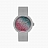 O clock | ремінець світло-сірий, циферблат Glitter Bicolor амарант / петрол