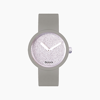 O clock | ремінець світло-сірий, циферблат Glimmer срібло