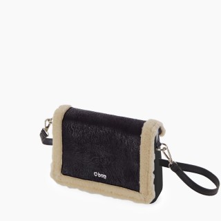 O bag glam Чорна, ремінець